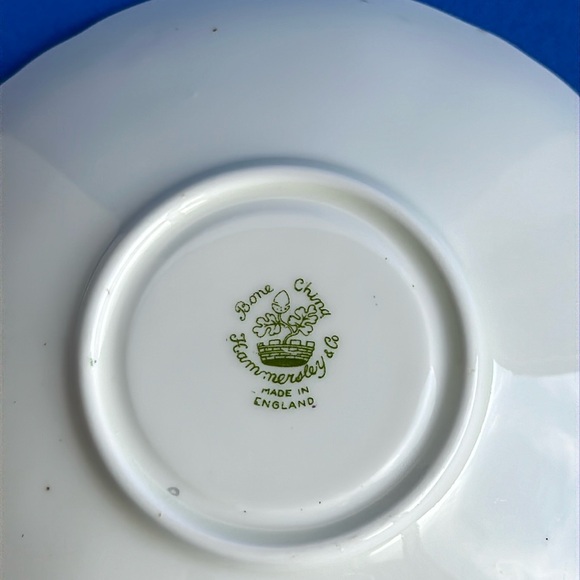 VTG Hammersley & Co England Teacup & Saucer 1940’s Pink Rose Floral CHINTZ 2348 - Picture 11 of 14